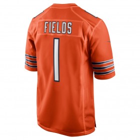 Maillot Chicago Bears Justin Fields 1 Nike Orange 2021 NFL Draft  - Homme